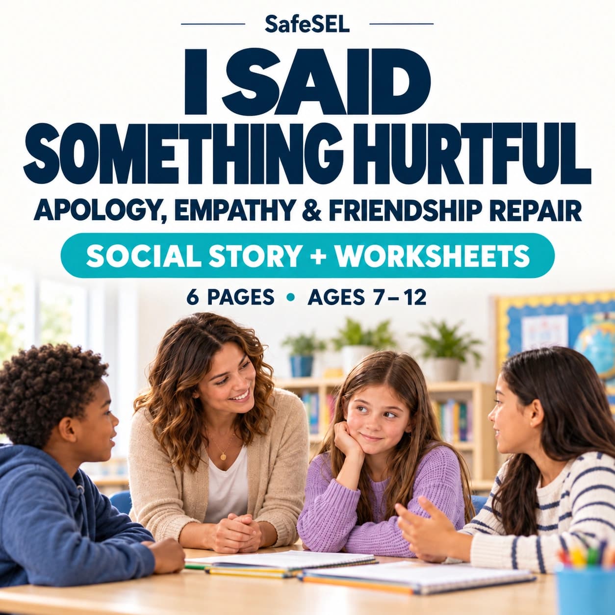Social Story for Kids, Friendship Repair Worksheets
