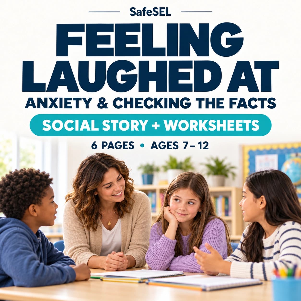 Social Story for Kids, Worry & Embarrassment Worksheets (Ages 7-12)