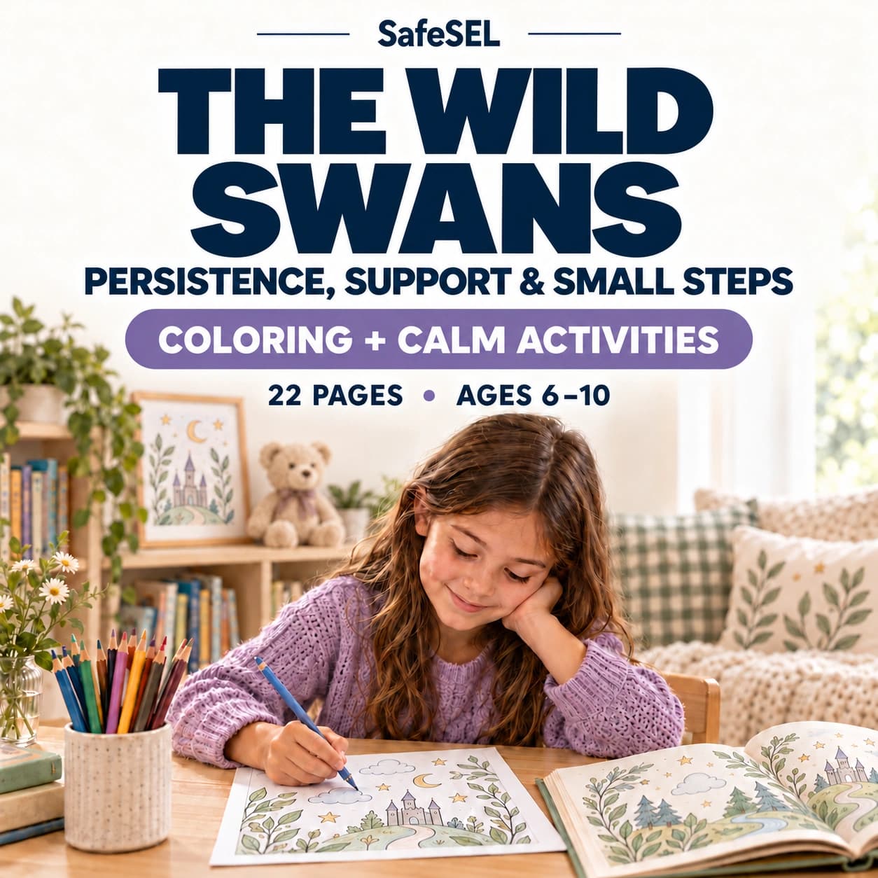 The Wild Swans Coloring Story