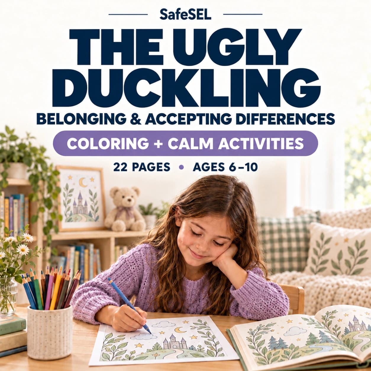 The Ugly Duckling Coloring Story