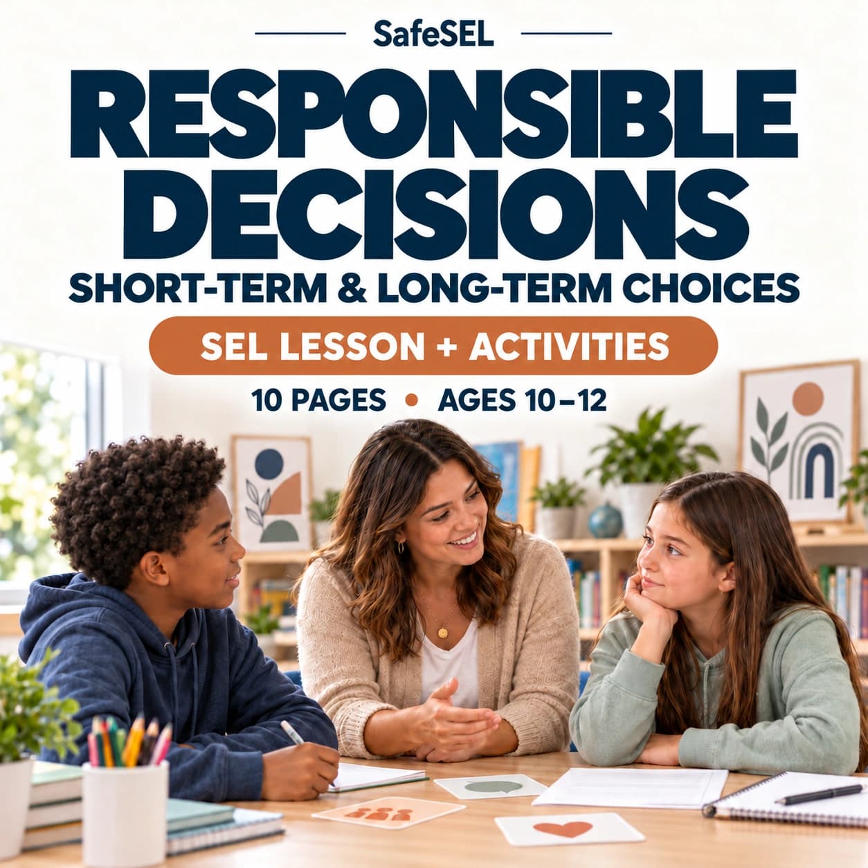 Decision Making Lesson and Worksheets for Kids Ages 10-12: Now and Later