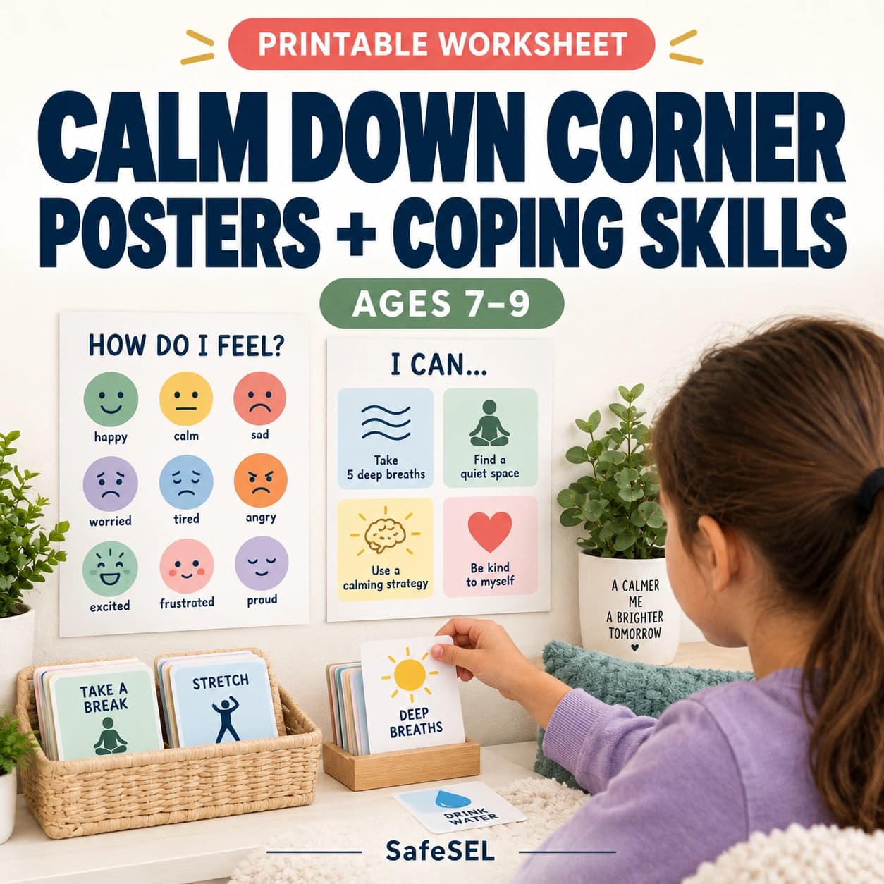 Calm Down Corner Printable Kit and Regulation Tools Ages 7–9
