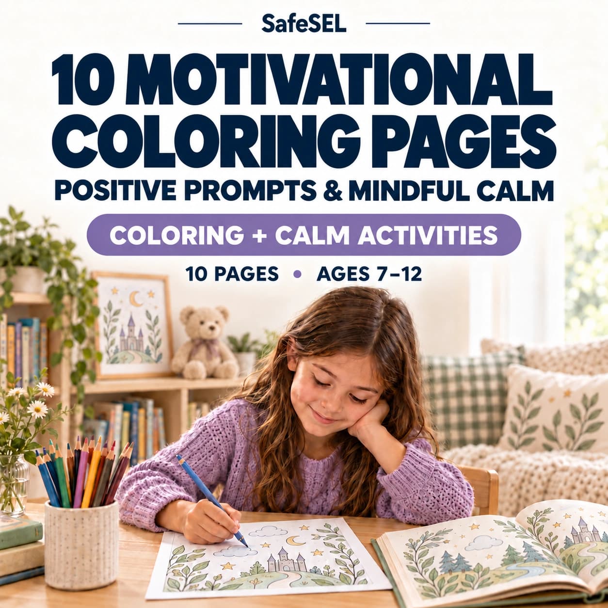 Motivational Coloring Pages for Kids Ages 7–12