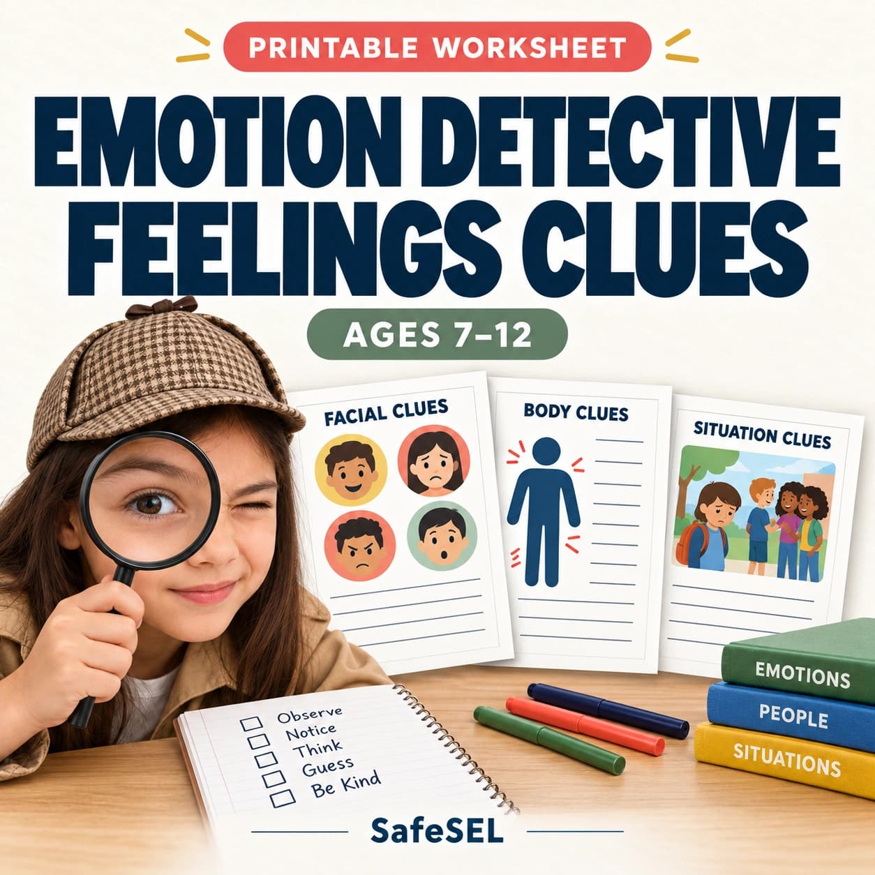 Emotion Detective Worksheet for Kids