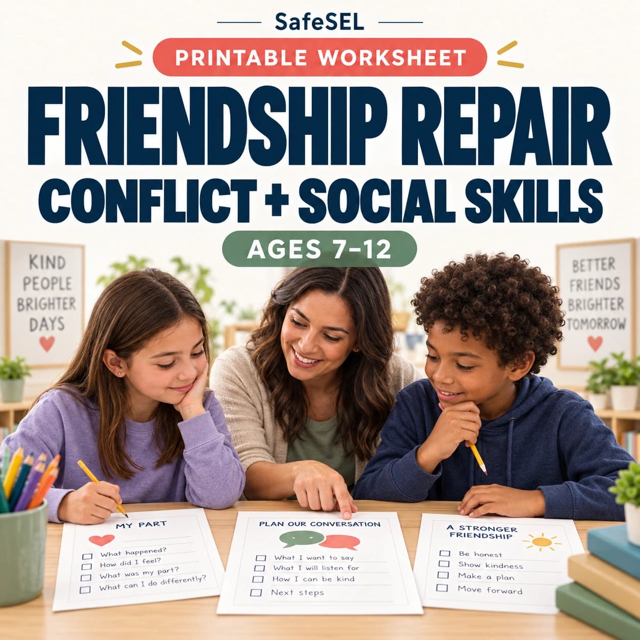 Repairing Friendship Worksheet