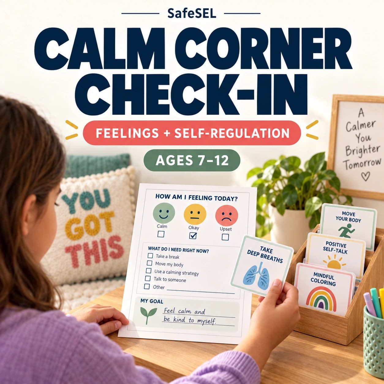 Calm Corner Check In Sheet