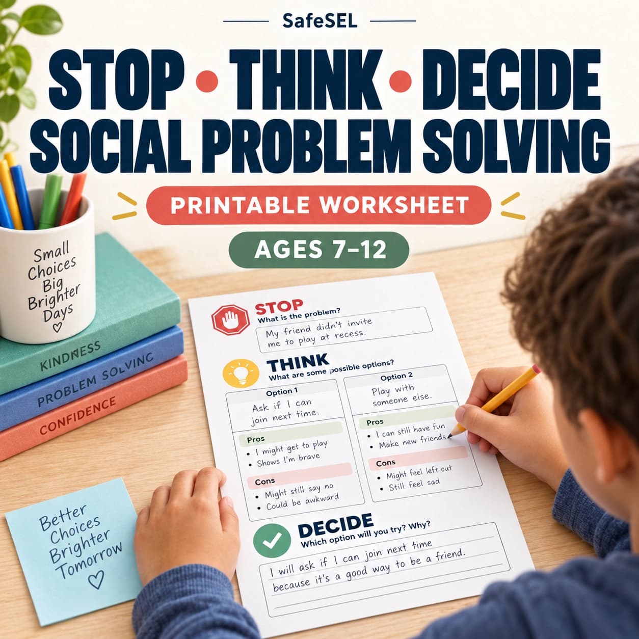 Problem Solving Worksheet for Kids