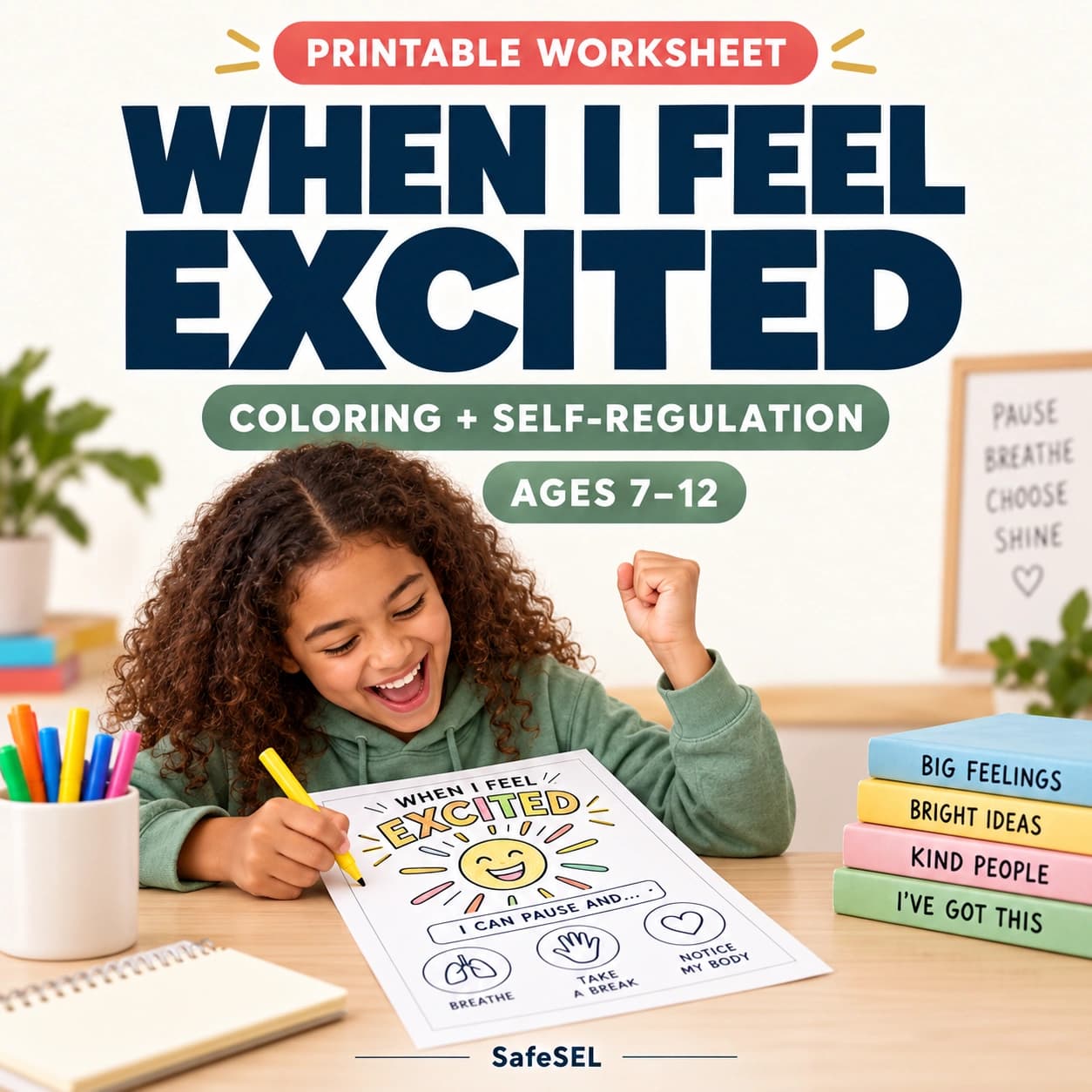 Excited Feelings Worksheet for Kids
