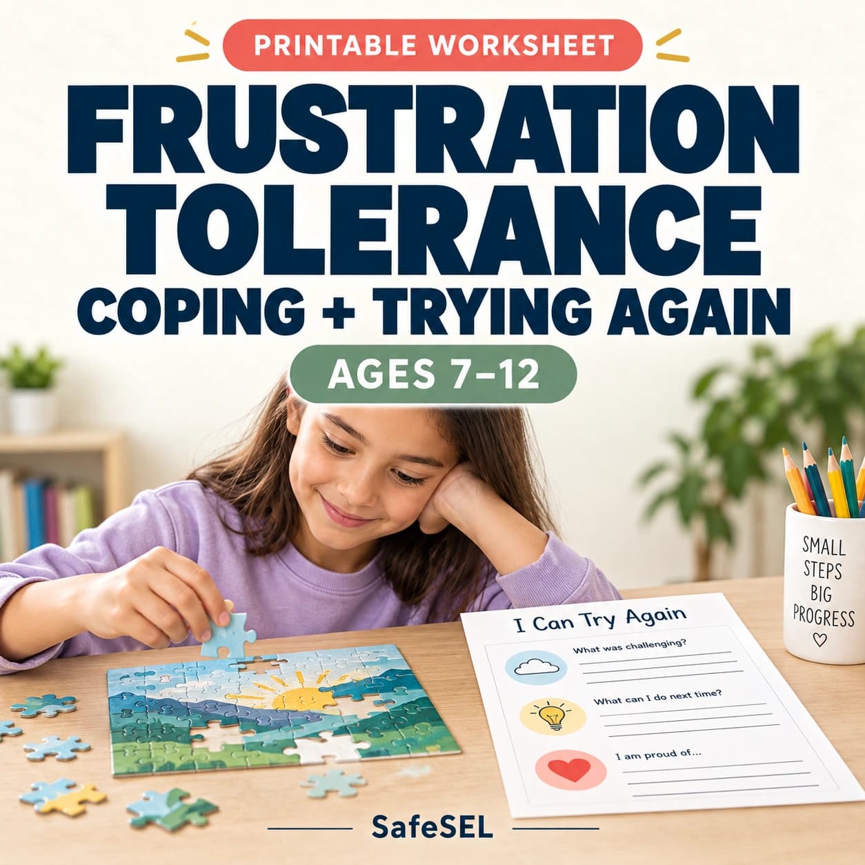 Frustrated Kids SEL Worksheet – Coping Skills