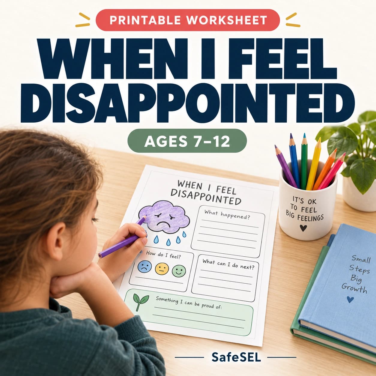 Kids Disappointment Worksheet – Coping Skills