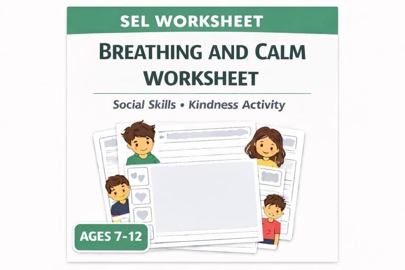 Breathing Calm Down Worksheet