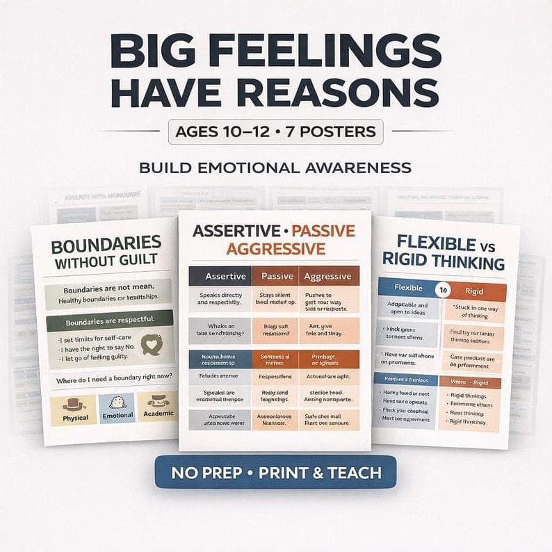 Social Emotional Learning Posters | Ages 10–12