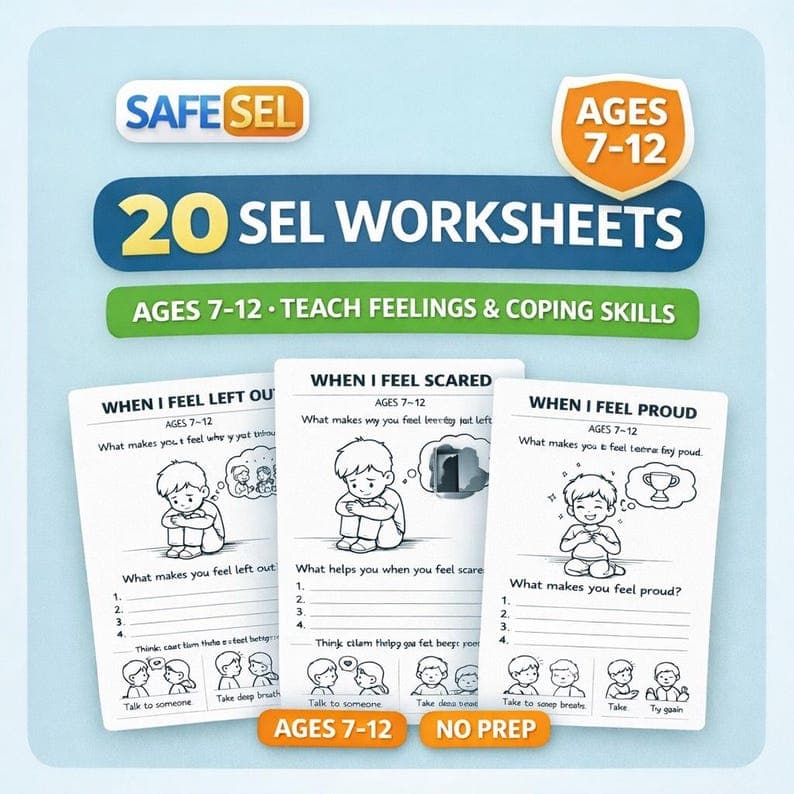 Emotional Regulation Worksheets for Kids