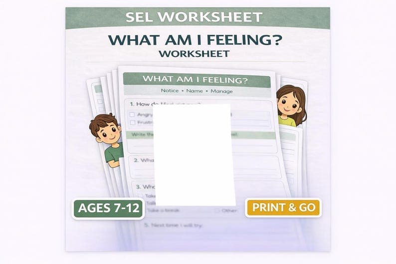 What Am I Feeling Right Now Worksheet