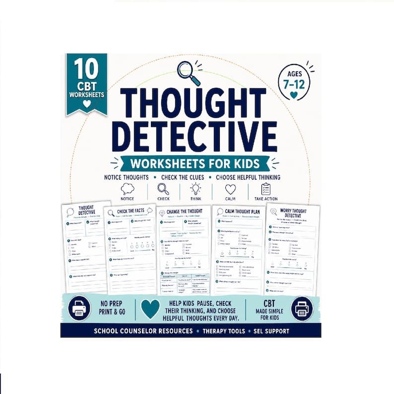 CBT Therapy Worksheets for Kids