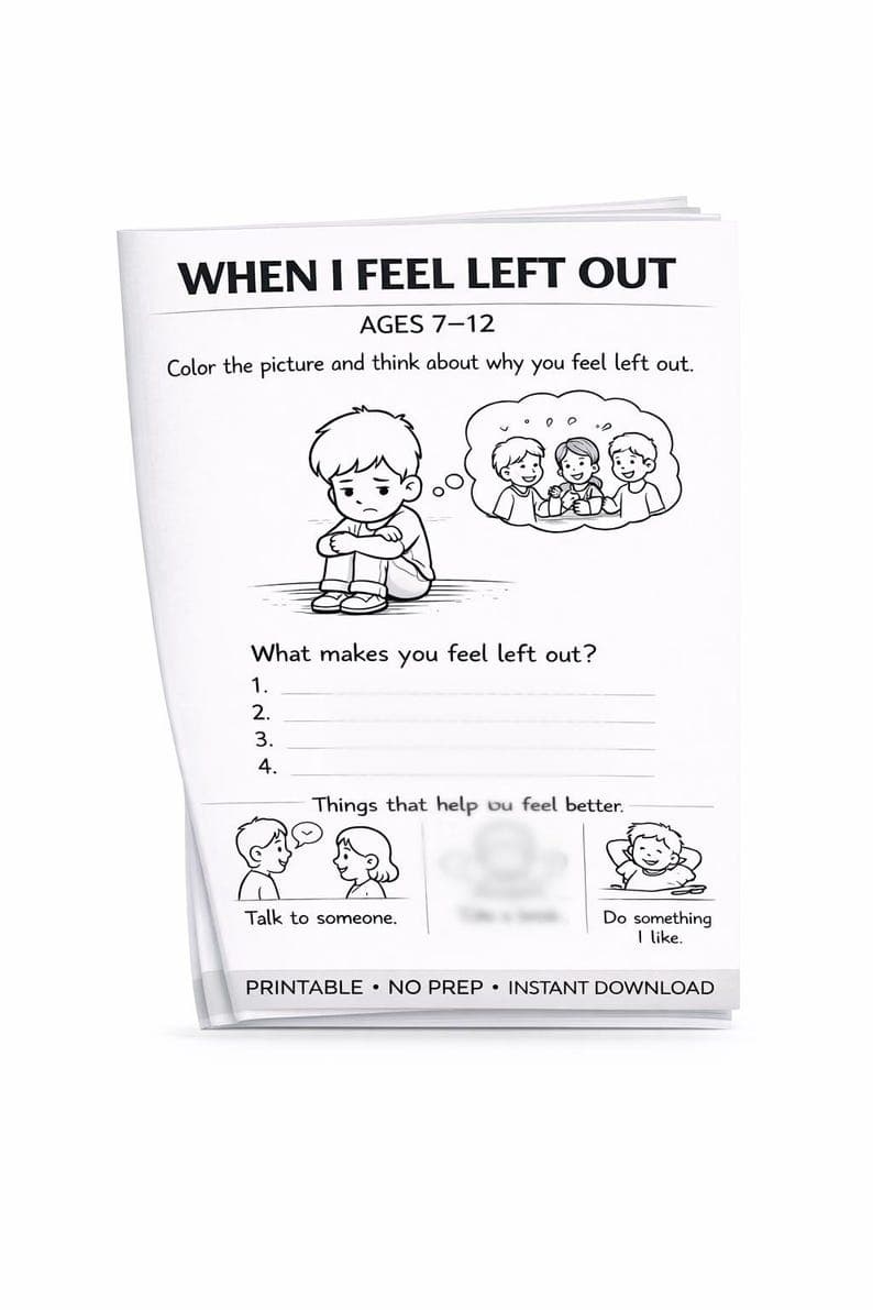 Feeling Left Out Worksheet for Kids