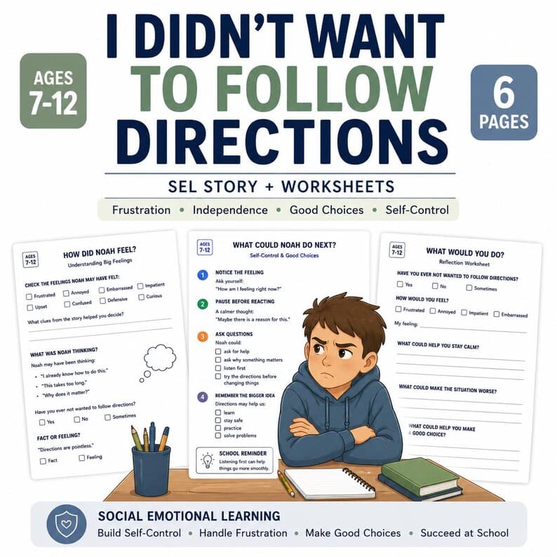 Self Control Social Story for Kids