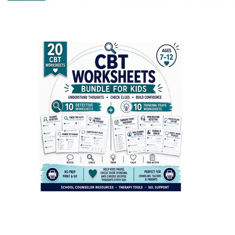 CBT Therapy Worksheets for Kids