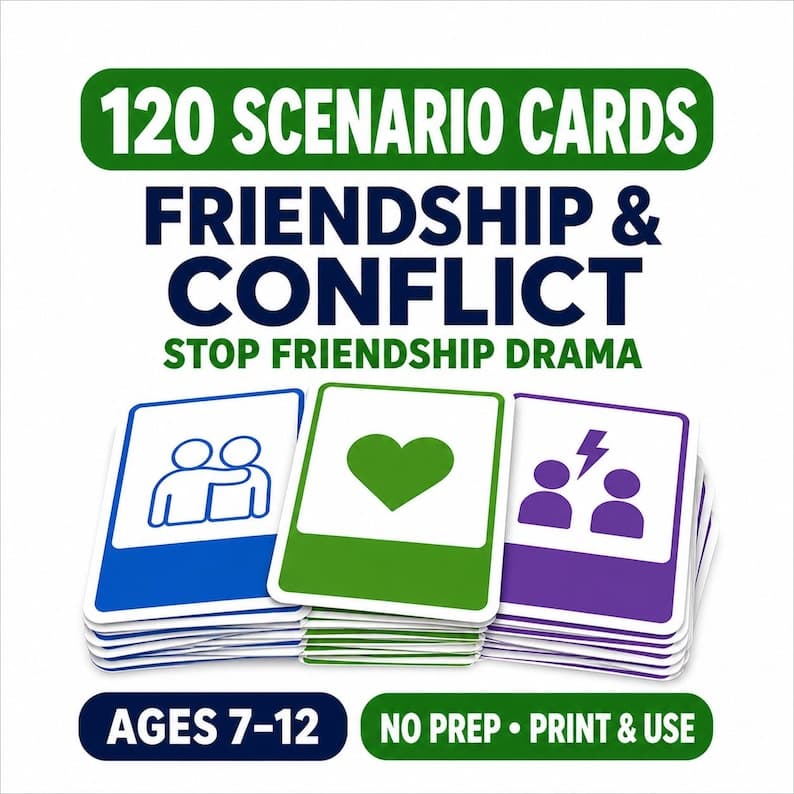 School Counselor 120 Friendship Conflict Scenario Cards