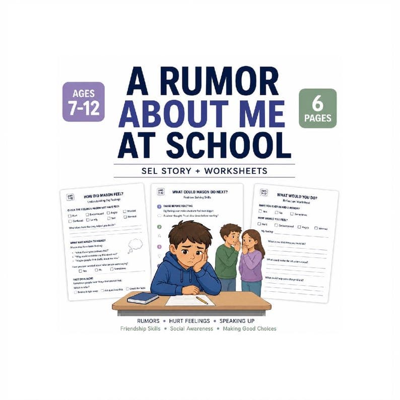 Social Story Worksheets for Kids Ages 7-12