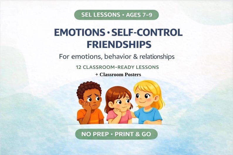 Social Emotional Learning Bundle for Kids Ages 7–9+ POSTERS