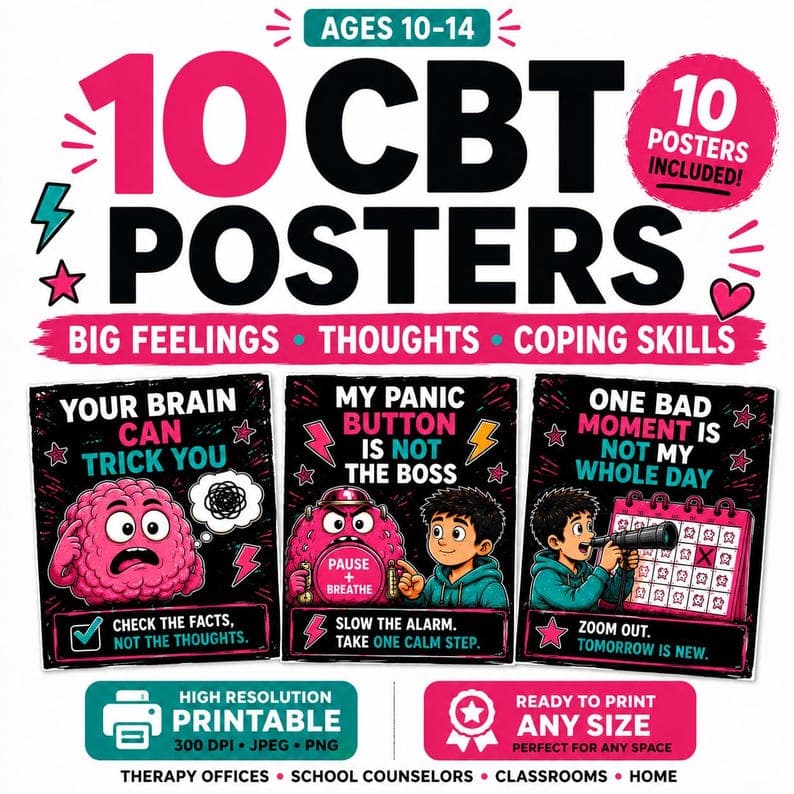 Therapy office decor Classroom Posters