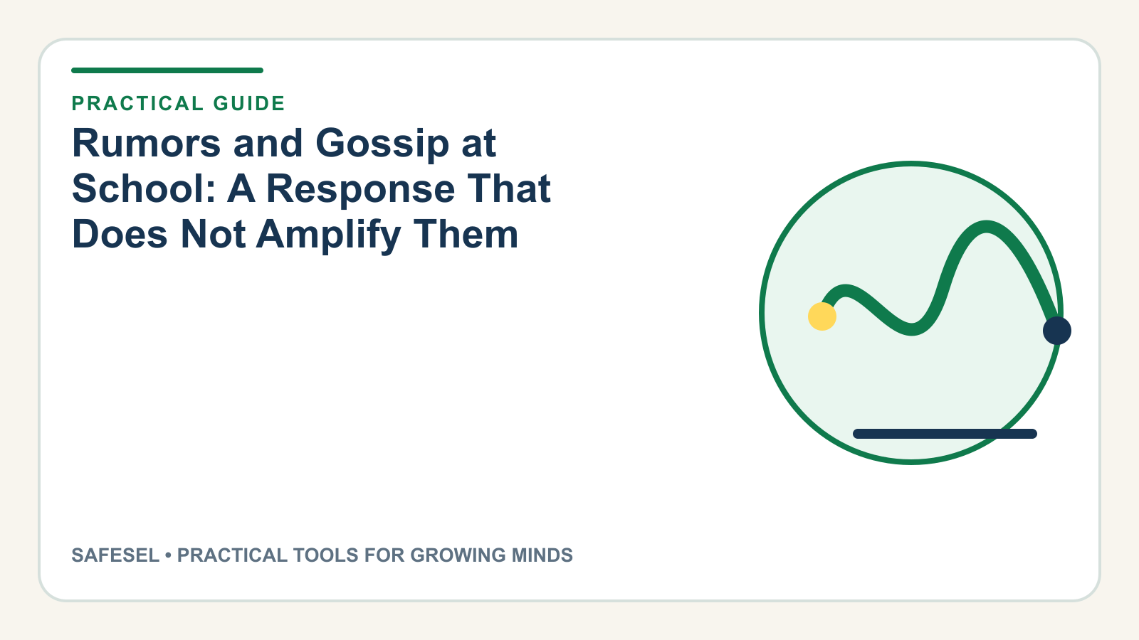 Rumors and Gossip at School: A Response That Does Not Amplify Them