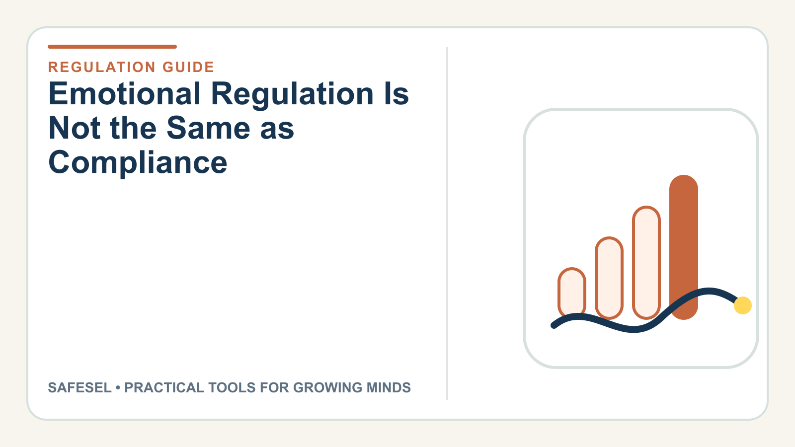 Emotional Regulation Is Not the Same as Compliance