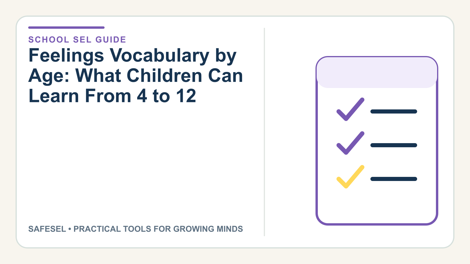 Feelings Vocabulary by Age: What Children Can Learn From 4 to 12